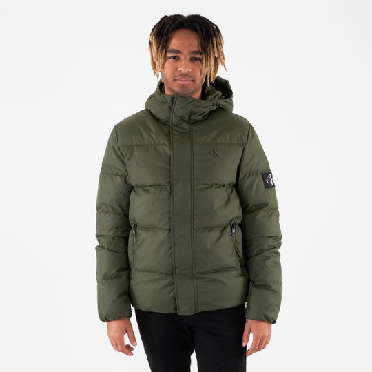 Hooded down puffer jacket