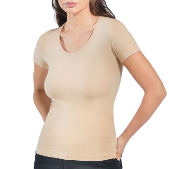 Bread and Boxers Crew Neck Woman Beige økologisk bomuld Large Dame