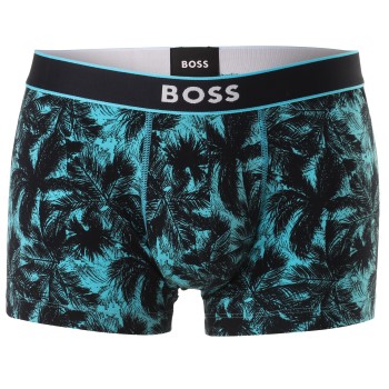 BOSS 24 Print Boxer Trunk Blå bomuld Large Herre