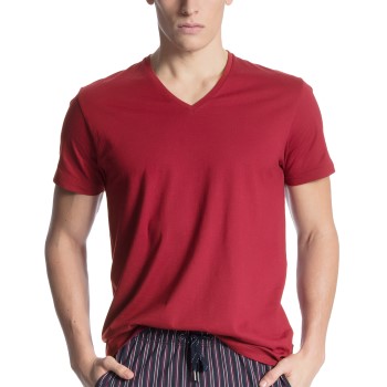 Calida Remix Basic V-Neck T-shirt Mørkrørd bomuld Large Herre