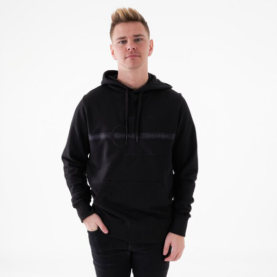 Taping through monogram hoodie
