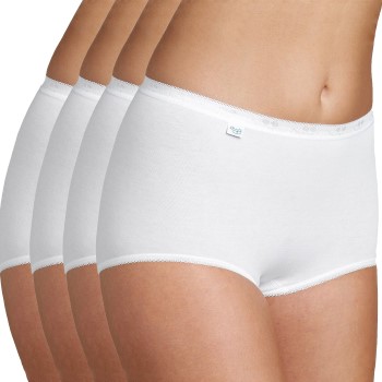 Sloggi Trusser 4P Basic Plus Maxi Hvid bomuld 38 Dame