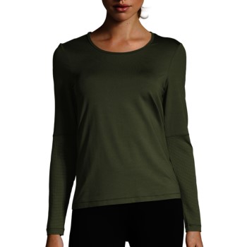 Casall Classic Iconic Long Sleeve Mørkgrøn polyamid 38 Dame