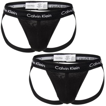 Calvin Klein 2P Cotton Stretch Jockstrap Sort bomuld Large Herre