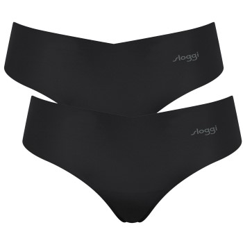 Sloggi Trusser 2P ZERO Microfibre Hipstrings Sort Large Dame