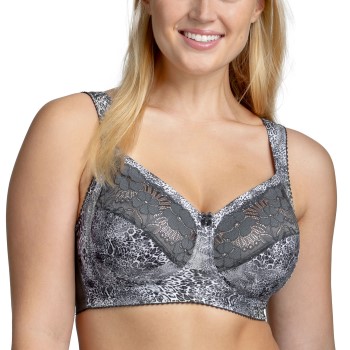 Miss Mary Leo Soft Print Bra Bh Mørkgrå B 100 Dame