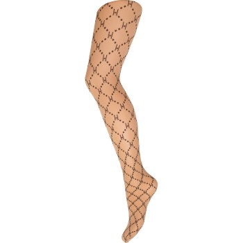 Hype the Detail Strømpebukser Logo Tights 25 Den Beige polyamid L/XL Dame