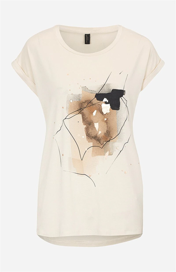Bluse med tryk Naima