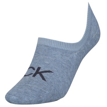 Calvin Klein Strømper Kristal Modern Cotton Logo Liner Sock Blå One Size Dame