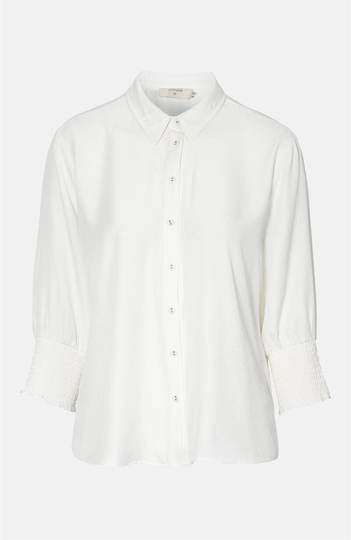 Bluse med smock på ærmerne Nola