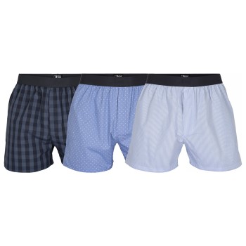 JBS 3P Organic Cotton Boxershorts Blå Mønster økologisk bomuld 3XL Herre