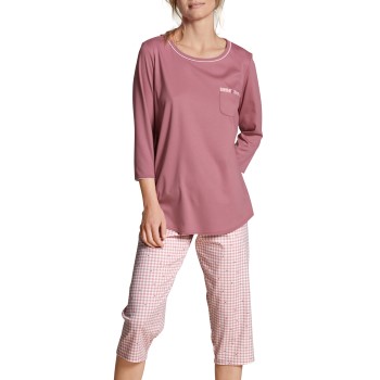 Calida Sweet Dreams Crop Pyjama Rosa/Lilla bomuld Large Dame