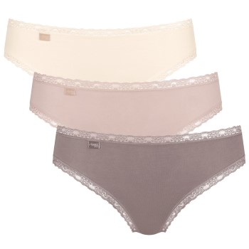 Sloggi Trusser 3P 24 7 Weekend Tai Rosa/Beige bomuld 44 Dame