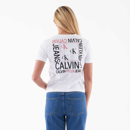 Square graphic straight tee
