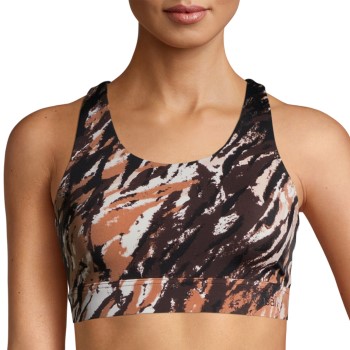 Casall Bh Crossback Sports Bra Brun mønstret Large Dame