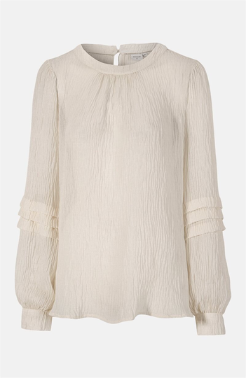 Letkrøllet bluse med flot glans Alma