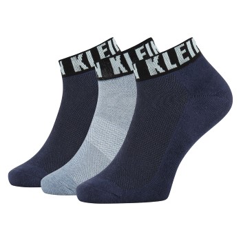 Calvin Klein Strømper 3P Drake Quarter Logo Cuff Sock Blå Str 40/46 Herre