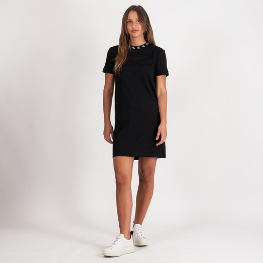 Ck logo trim tshirt dress