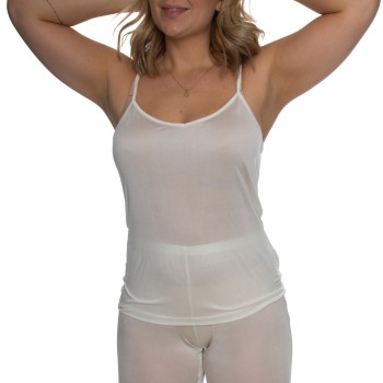 Damella Silk Top Elfenben silke Large Dame