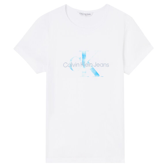 Aqua monogram tee