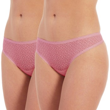 Magic Trusser 2P Dream Lace Thong Lyserosa Large Dame