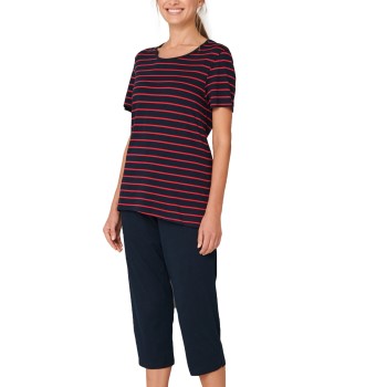Schiesser Original Classics Pyjama 3-4 Marine/Rød 36 Dame