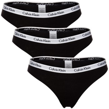 Calvin Klein Trusser 3P Carousel Bikinis Sort bomuld Large Dame
