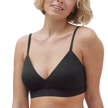 Pierre Robert Bh Organic Cotton Triangle Bra Sort økologisk bomuld Small Dame