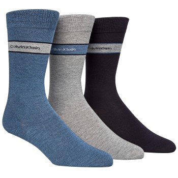 Calvin Klein Strømper 3P Adam Bamboo Socks Blå/Grå Str 40/46 Herre