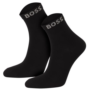 BOSS Cotton Mix Ankle Sock Strømper 2P Sort Str 39/42 Herre