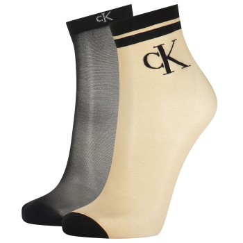 Calvin Klein Strømper 2P Eliza Quarter Sock Sort polyamid Strl 37/41 Dame
