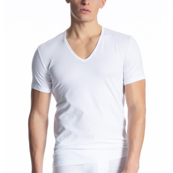 Calida Cotton Code V-Shirt Hvid bomuld Large Herre
