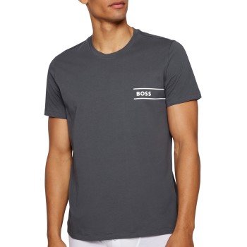 BOSS RN 24 Crew Neck T-shirt Grå bomuld Large Herre