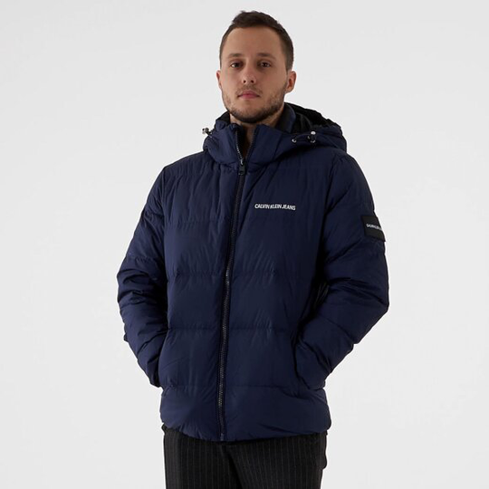 Hooded down puffer jacket