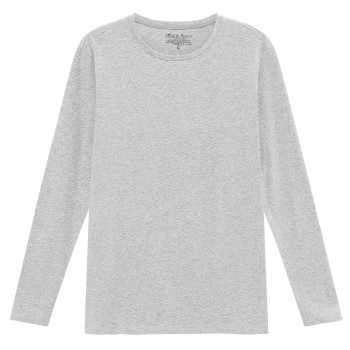 Bread and Boxers Long Sleeve Crew Neck Grå økologisk bomuld Large Herre