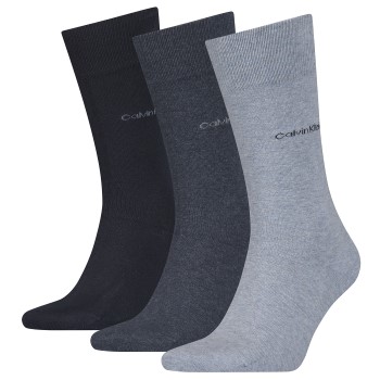 Calvin Klein Strømper 3P Eric Cotton Flat Knit Socks Mørkblå Str 40/46 Herre