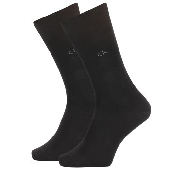 Calvin Klein Strømper 2P Carter Casual Flat Knit Sock Sort Str 39/42 Herre