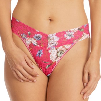 Hanky Panky Trusser Beverly Original Rise Thong Rosa Mønster nylon One Size Dame