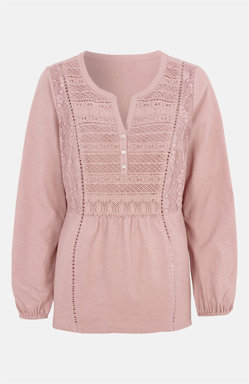 Jerseybluse med blonde