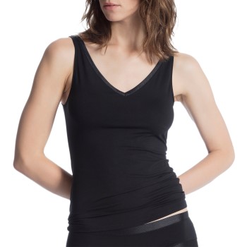 Calida Cate Tank Top Sort bomuld Large Dame