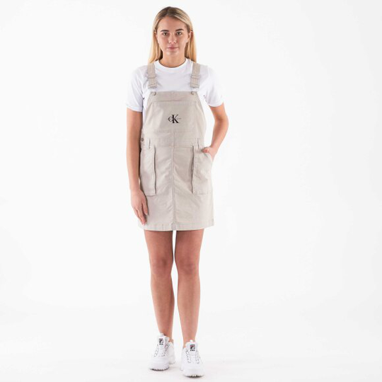 Utility dungaree dress