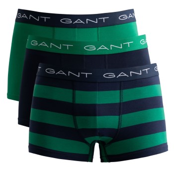 Gant 3P Cotton Stretch Print Trunks Grøn bomuld Medium Herre