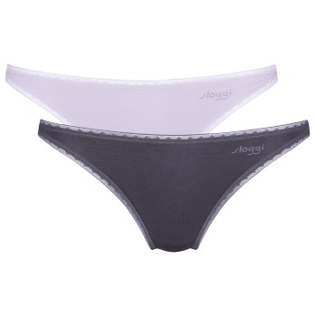 Sloggi Trusser 2P Go Mini Lilla bomuld Large Dame