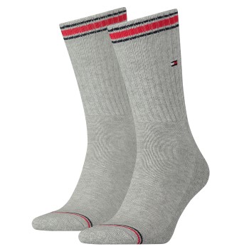 Tommy Hilfiger Strømper 2P Men Iconic Sport Sock Grå Str 43/46 Herre