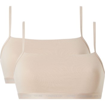 Calvin Klein Bh 2P One Cotton Unlined Bralette Beige Medium Dame