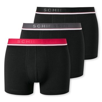 Schiesser 3P 95-5 Organic Cotton Rio Boxer Sort bomuld Large Herre
