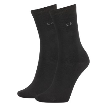 Calvin Klein Strømper 2P Annika Flat Knit Sock Sort Strl 37/41 Dame