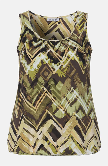 Mønstret jerseybluse Ayla