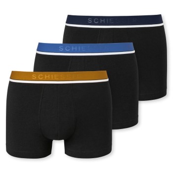 Schiesser 3P 95-5 Organic Cotton Rio Boxer Sort/Blå bomuld Large Herre
