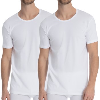Calida 2P Natural Benefit T-shirt Hvid bomuld Large Herre
